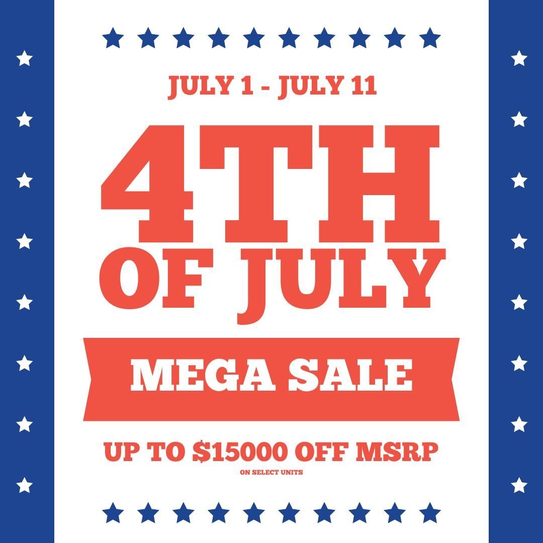 Blue and Red 4th of July Sale Instagram Post